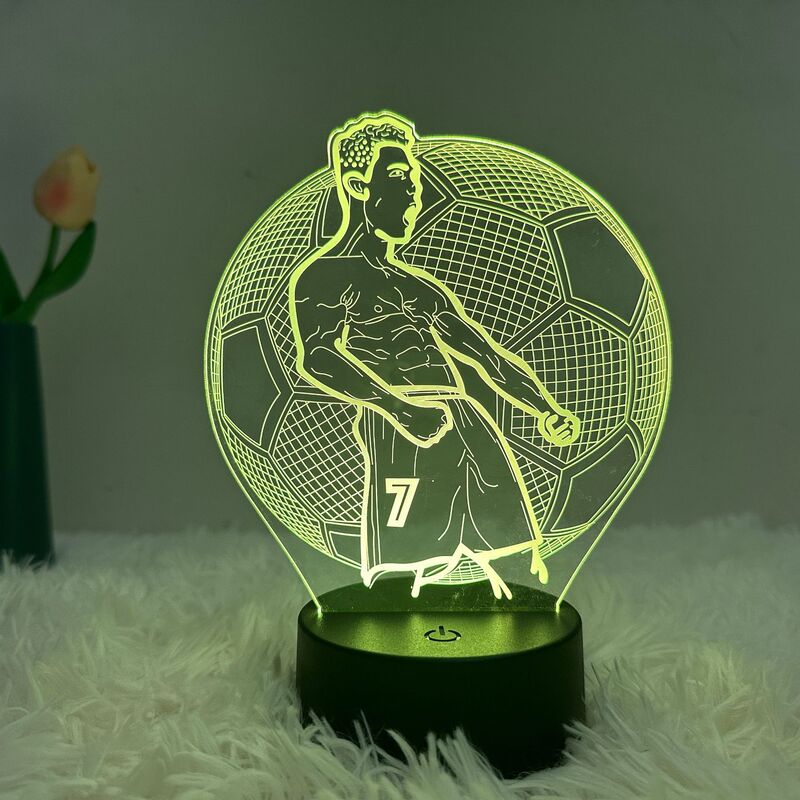 Cross-Border Popular World Cup Football Star 3D Night Light 7-Color Touch Remote Control Led Bedroom Table Lamp Wholesale Cross-Border Popular World Cup Football Star 3D Night Light 7-Color Touch Remote Control Led Bedroom Table Lamp Wholesale