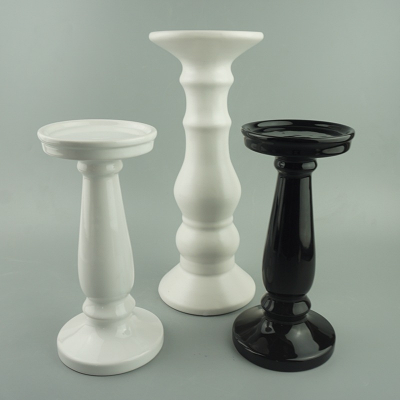 Ventas transfronterizas candelería de cerámica candelería decoración decorativa decoración para el hogar cena candelería aromática geometría candelería