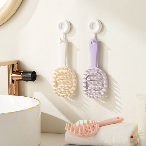New Long Handle Silicone Hair Brush Hair Washing Gadget Professional Scalp Cleansing Itch Relief Massage Shampoo Comb Massage Comb