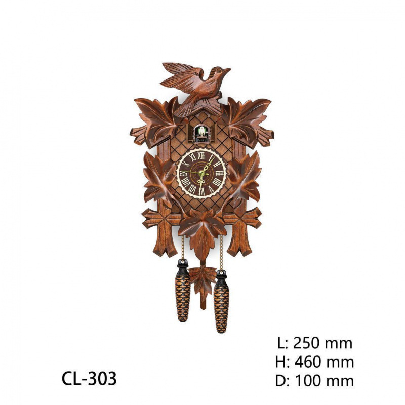 Reloj de madera cuco retro nórdico reloj de pared reloj despertador estilo de sala de estar