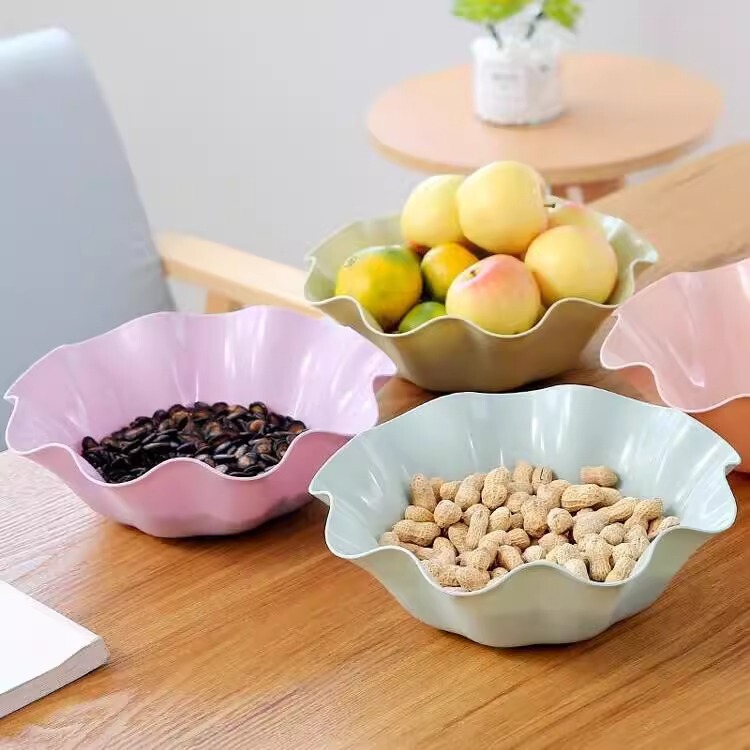 Fruit Plate Home Living Room Fruit Plate Modern Simple Coffee Table Snack Plate New Year Creative Fruit Basin Plastic Dried Fruit Plate