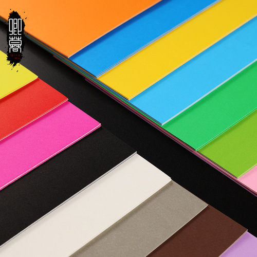 180g thickened 4k color mixed color hard cardboard large sheet children's handmade origami diy black and white card art painting wholesale