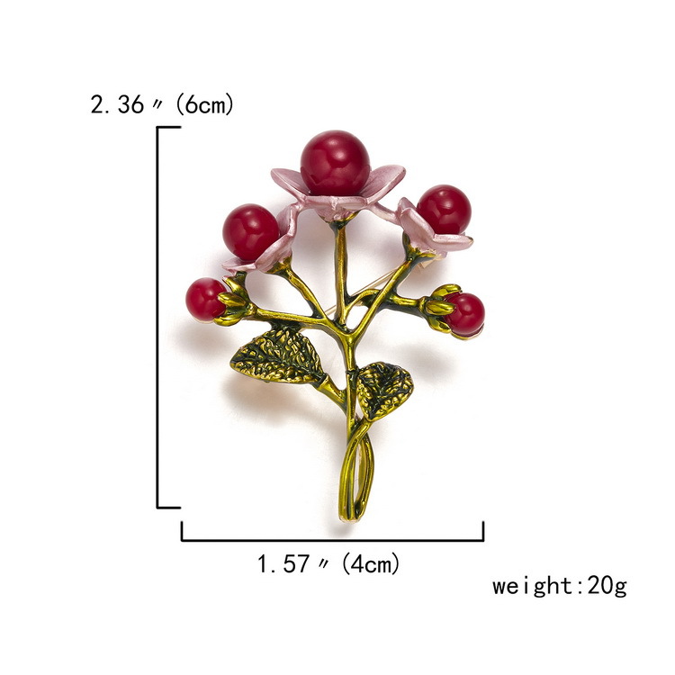 Fashion Flower Alloy Enamel Stoving Varnish Inlay Pearl Unisex Brooches display picture 3