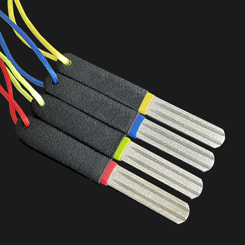 En stock suministro gancho de molienda de piedra diamante anzuelo archivo Dispositivo de gancho de molienda mango de doble color piedra de afilar Archivo de doble cara