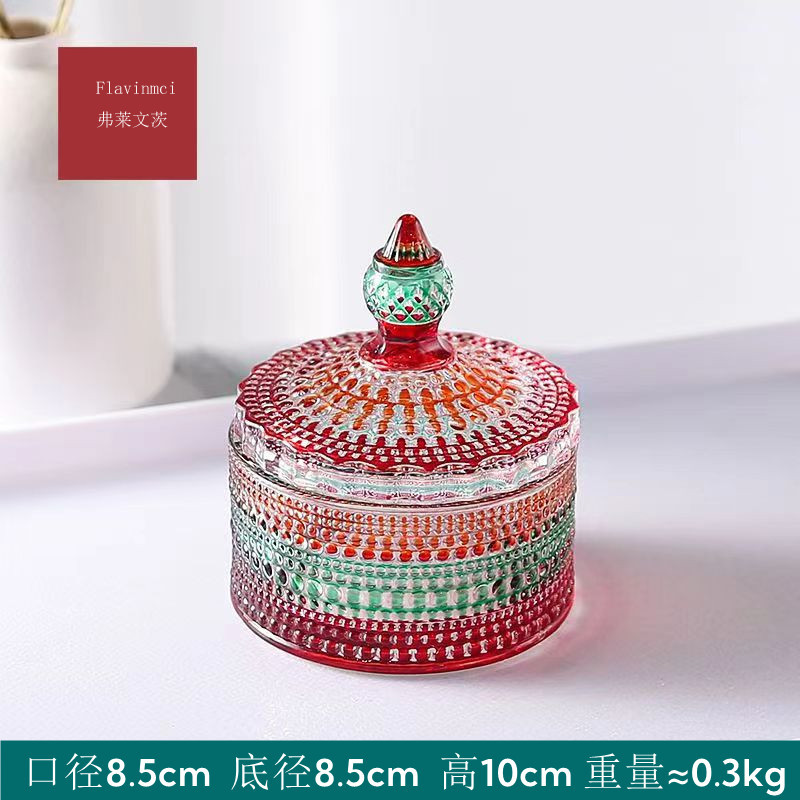 Tarro de Cristal para Dulces y Frutos Secos, Multicolor y Decorativo, para Hogar