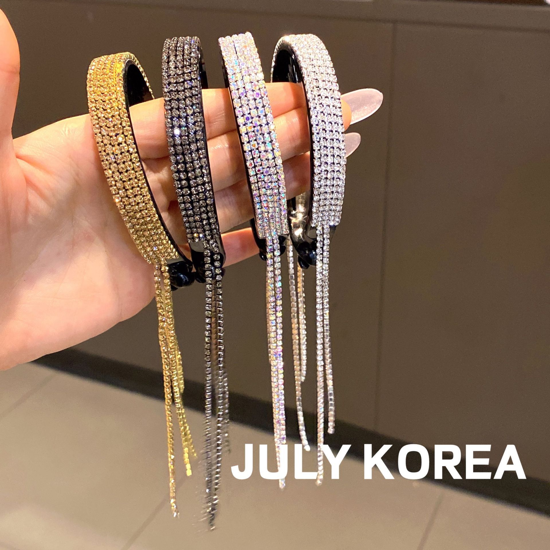 Nuevo flash diamante borla cabeza de bola adulta updo artefacto accesorios para el cabello Cola de Caballo hebilla anillo de pelo clip de pelo temperamento femenino dispositivo tocado