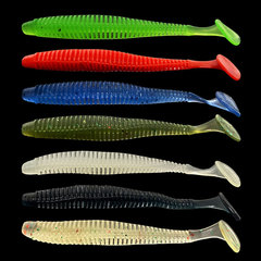 Spinning Lure Soft Baits 9cm Screw T-tail 2.6g Spiral Thread Shaped Artificial Lure PVC Material Soft Fish Lure for Pike