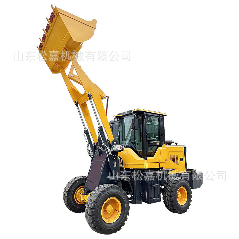 Cargador diesel de cuatro tracciones para carretilla elevadora de grano de pequeño tamaño en el sitio de construcción