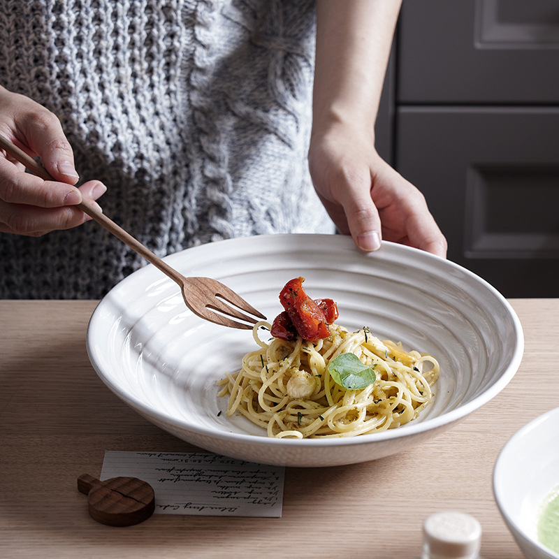 Tazón de ramen de hilo de cambio de horno de estilo japonés, fideos instantáneos, fideos instantáneos, tazón de comida, ensalada de frutas, tazón de sopa, vajilla de hotel para el hogar creativo
