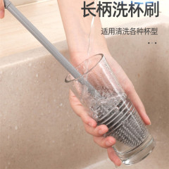 Cup washing brush long handle silicone household no dead ends special cleaning brush bottle breaking machine decontamination artifact cup brush