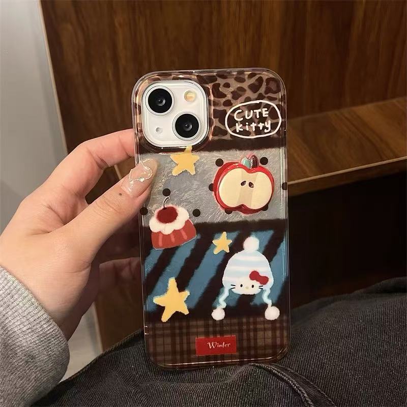 Costuras de leopardo de manzana tridimensional kt wn2