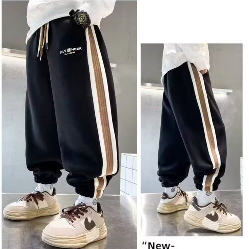 Children's clothing boys autumn pants 2024 new autumn sports middle child spring and autumn style warm leg cover fashionable long pants