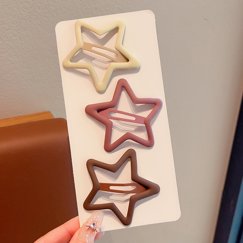 Caramelo de color estrella para niños pinzas de cabello chapa niñas lindas pinzas de cabello chapa niñas lindas caballo pequeño