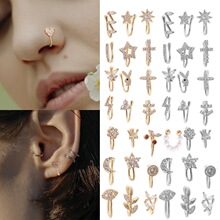 微镶锆石无耳洞耳骨夹韩国小清新甜美文艺时尚小众金属耳夹耳饰女