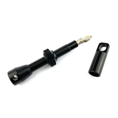 valve: Vacuum Valve Stem with - two-holes-on-the-side-48mm-black-with-hole-cap