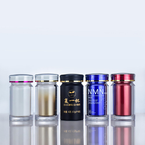 100ML high-end acrylic packaging bottle, saffron insect herbal tablets sealed health product bottle capsule packaging bottle