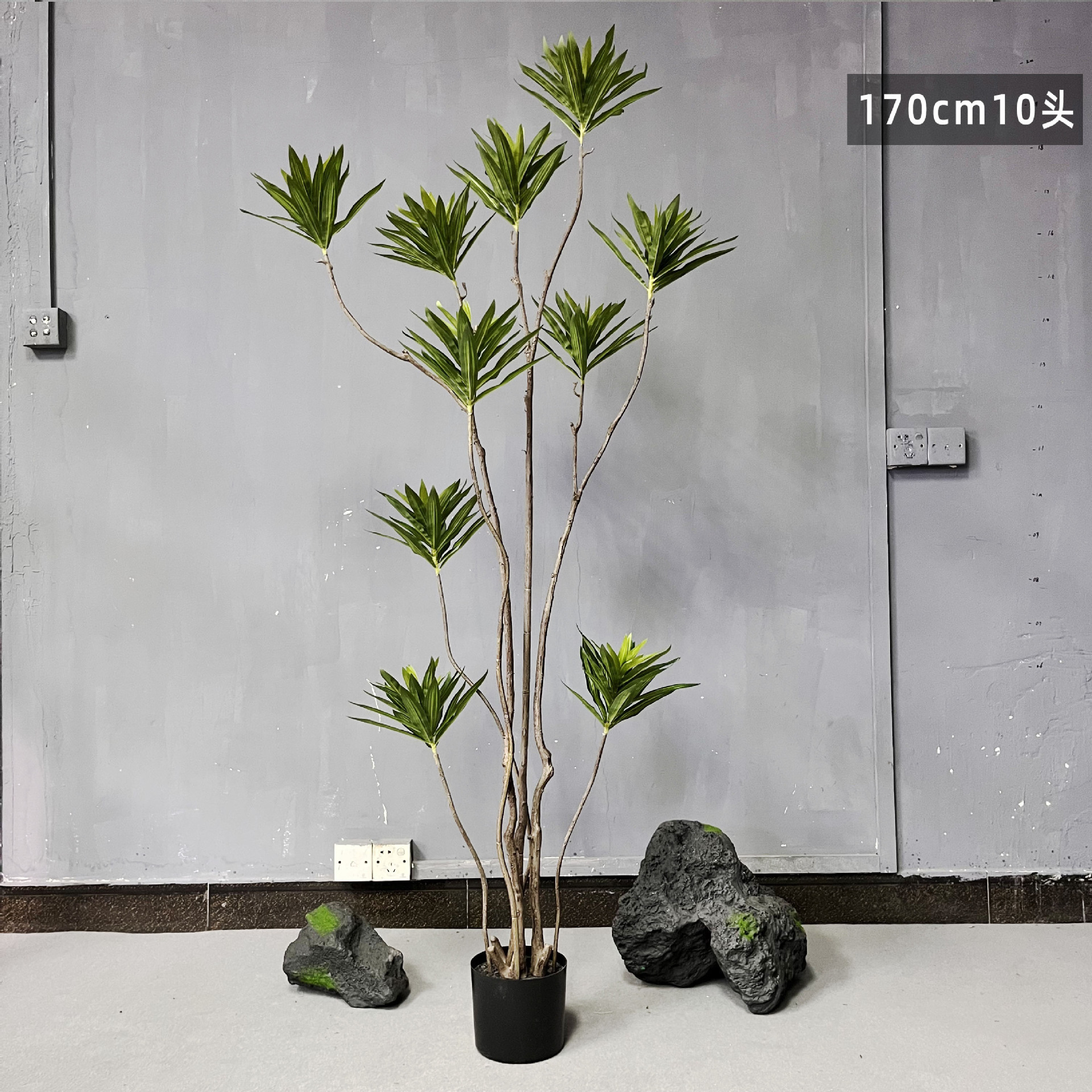 Simulación de plantas verdes lirio bambú en maceta casa sala de estar decoración de gran tamaño planta falsa paisajismo decoración flores simuladas