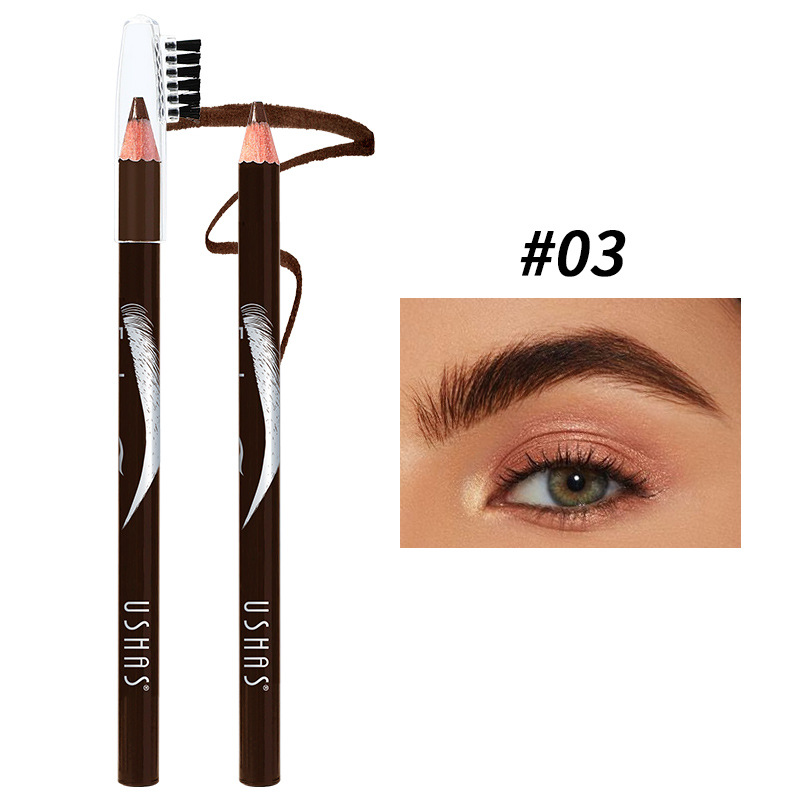 USHAS European and American Cross-border spot lápiz de cejas tinte crema de cejas duradera impermeable y no fácil de desvanecer cejas negras comercio exterior