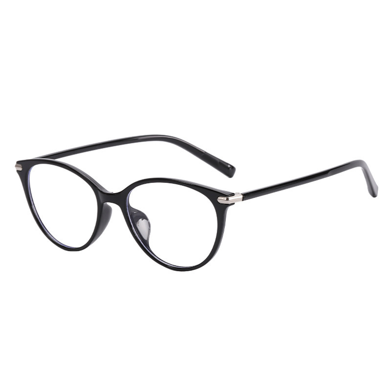 LUSI es el mismo marco negro retrógrado gafas de ojo de gato miopía puede equiparse con la miopía de la cara delgada gafas anti-luz azul B