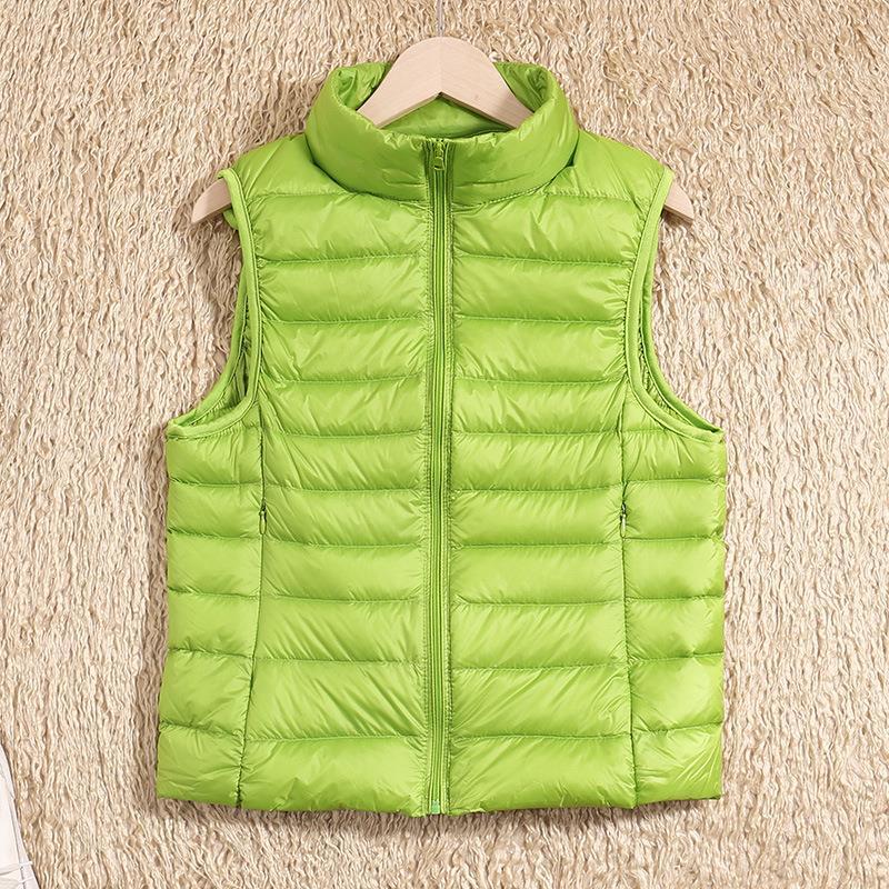 Cross-border 24 new light and thin down jacket women's waistcoat short plus size stand collar waistcoat down vest inner container autumn and winter
