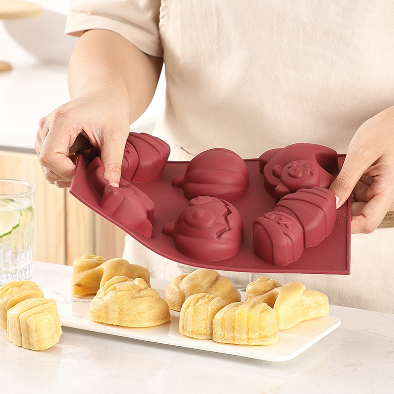 Stampo per torta di Halloween a 6 cavità, in silicone, a forma di zucca e mummia, divertente per bambini, cucina, sala da pranzo e bar_voghion.com