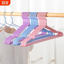 衣架家用加粗衣服架撑子浸塑无痕防滑宿舍学生收纳衣挂钩阳台螺旋