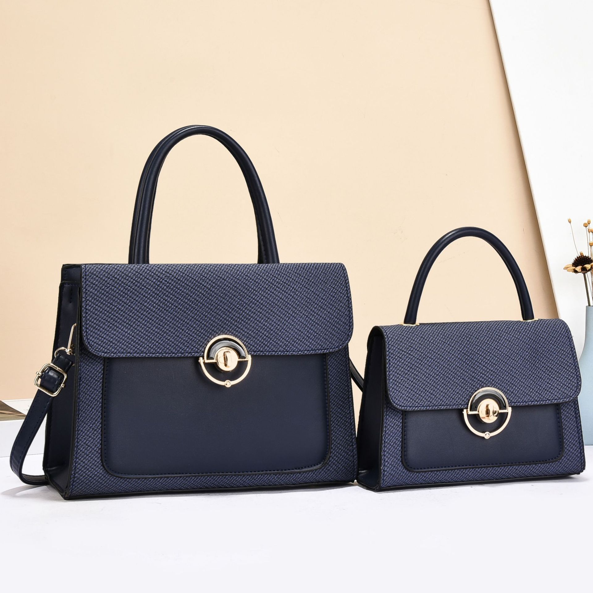 Bolso de dos piezas para niños y madres, temperamento, textura, práctico, bolso de mano, bandolera de mensajero de viaje casual, handbags