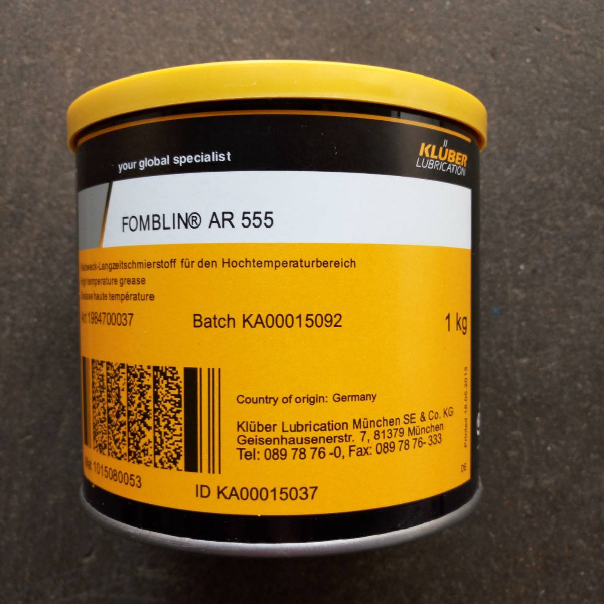 克鲁勃AR555机械润滑脂可在室温强酸碱性的苛刻环境下工作