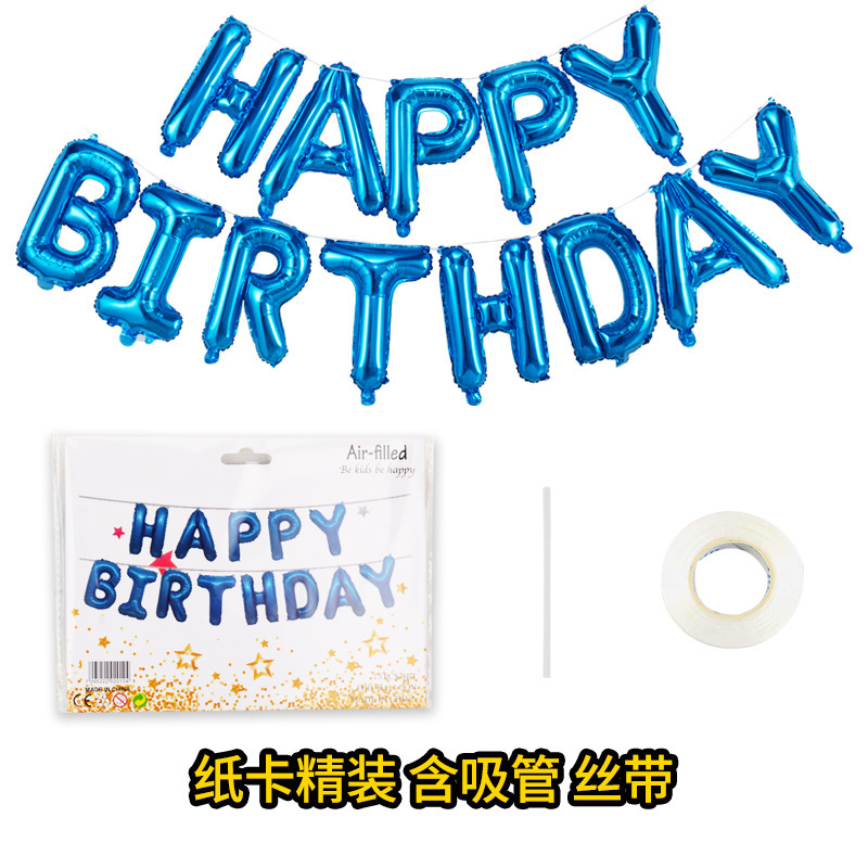 Thư sinh nhật Bóng Thẻ Giấy Bìa cứng CHÚC MỪNG SINH NHẬT Chúc mừng sinh nhật Bộ trang trí Sắp xếpBóng màng nhôm