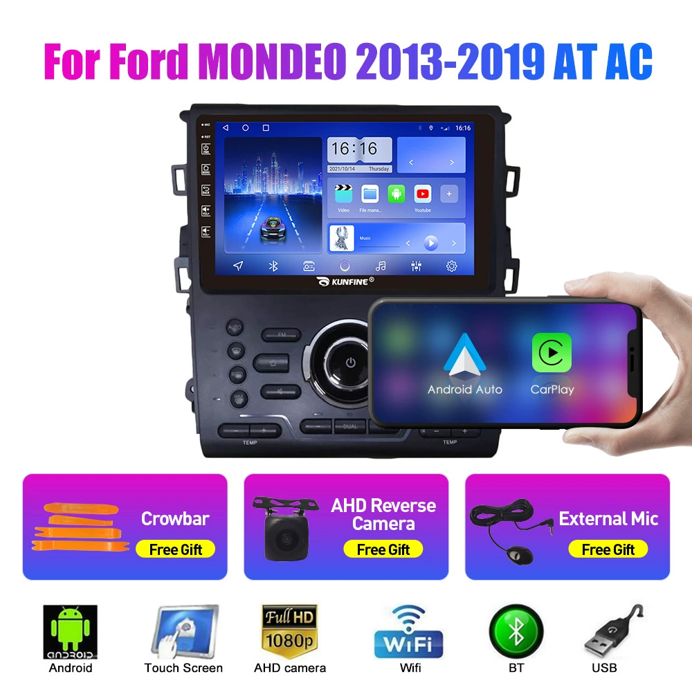 Автомобильная Android-мультимедиа с навигацией GPS и камерой заднего вида для Ford Mondeo/Mondeo 2013–2019, всесторонняя система