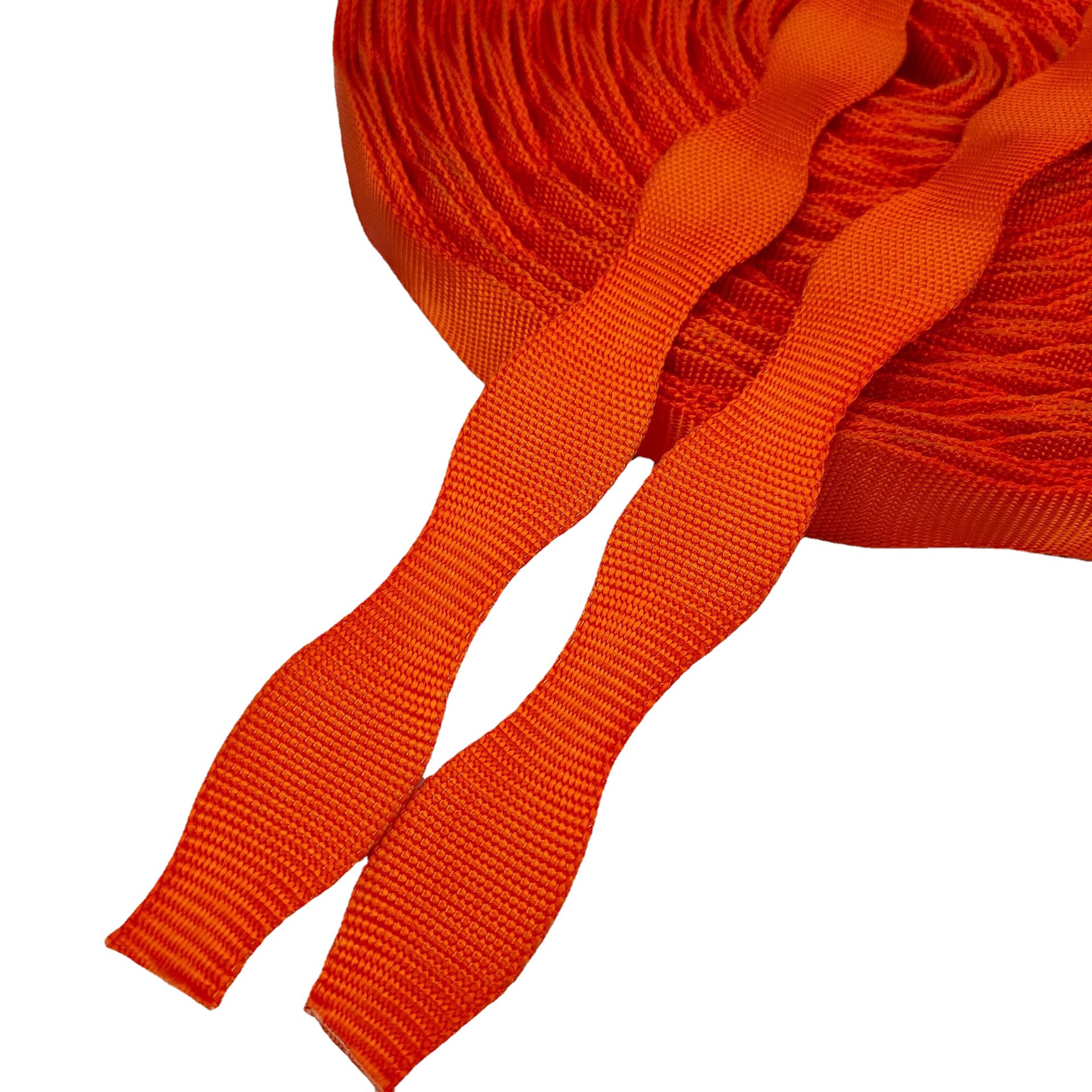 广州市海扬织带厂真尼龙葫芦带橙色2.5厘米宽蛇纹宽窄带2.5cm橘色