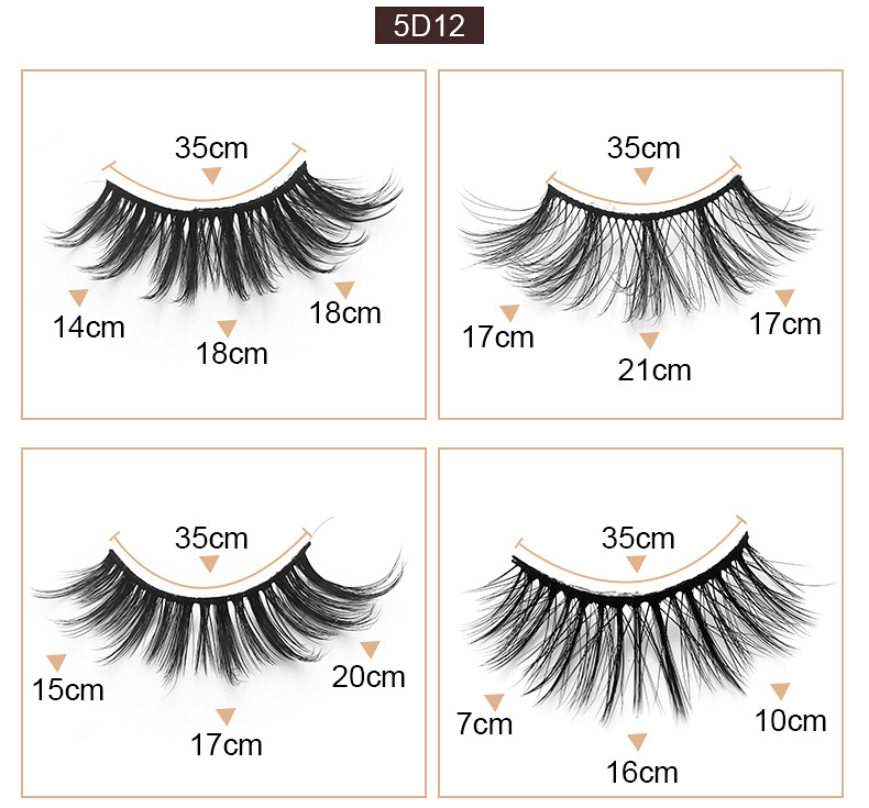 25g Weight False Eyelashes Makeup Tools Types 5 Pairs Quantity Imitation Mink Material 5 Pairs Of Imitation Mink Hair Natural Thick False Eyelashes 5