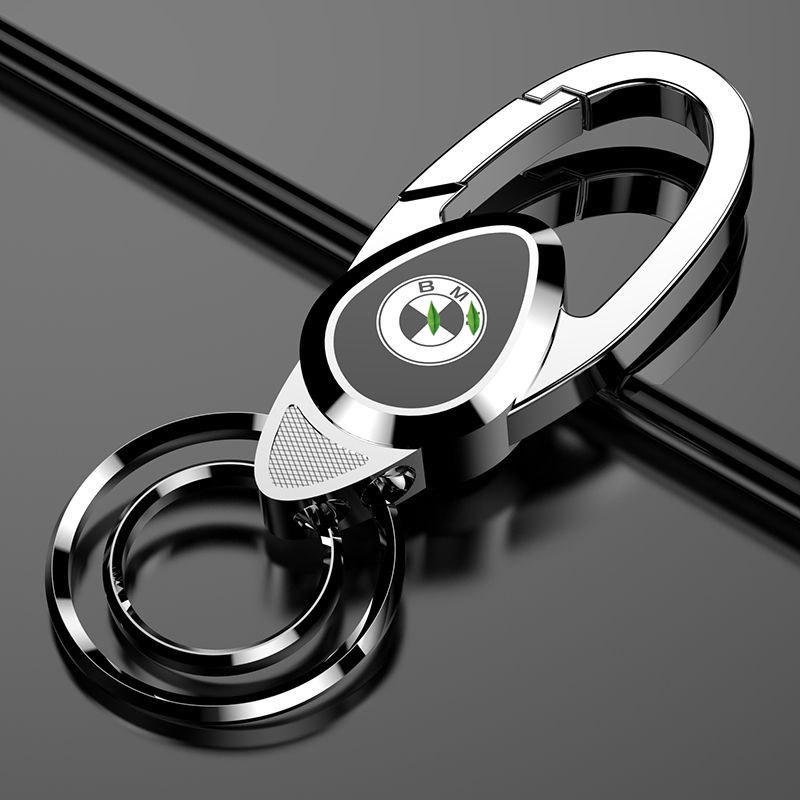 Colgante de llavero de coche para hombre, colgante de anillo de hebilla colgante de cintura de metal creativo, llavero de negocios simple de alta gama