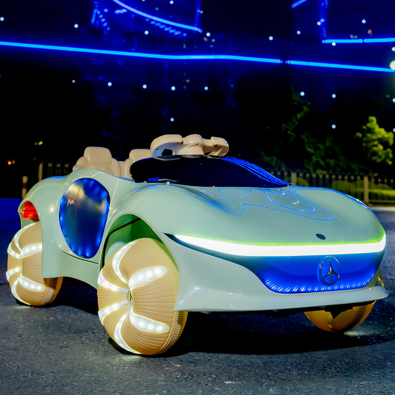 Nuevo coche eléctrico para niños, coche de cuatro ruedas con control remoto, puede ser un coche de juguete para niños y niñas de 1-3 a 5 años