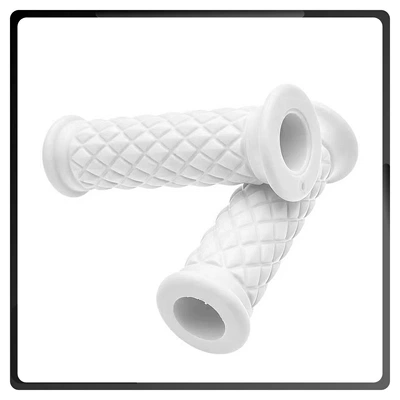Motorcycle Handle Cover motorcycles, high-quality TPU, diamond-shaped retro - 22mm-white