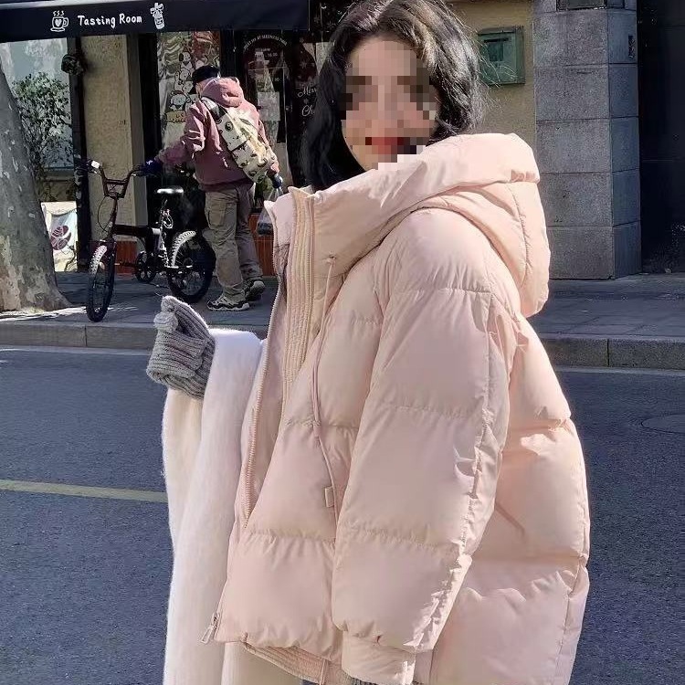 设计感小个子白鸭绒斗篷羽绒服女2025冬新款欧货休闲韩版保暖外套