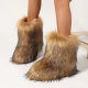 European and American boots children's winter warm thickness non-slip Shibuya Mao Mao boots mid-tube stylish snow boots
