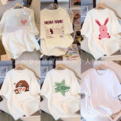 2025夏の新型純綿半袖tシャツ女装底シャツ夜市同型女装tシャツメーカー直売店