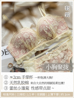 3311 sujetador inalámbrico traje push up sexy encaje pecho pequeño pecho anti-flacidez sin tirantes ropa interior para mujeres