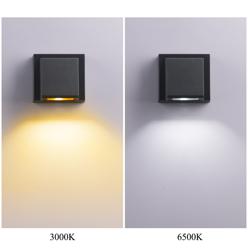 Lámpara de pared de plástico ABS para interiores y exteriores, lámpara de pared para escaleras, lámpara de pared doble K, lámpara de pared individual K, lámpara LED para escaleras, lámpara LED retro