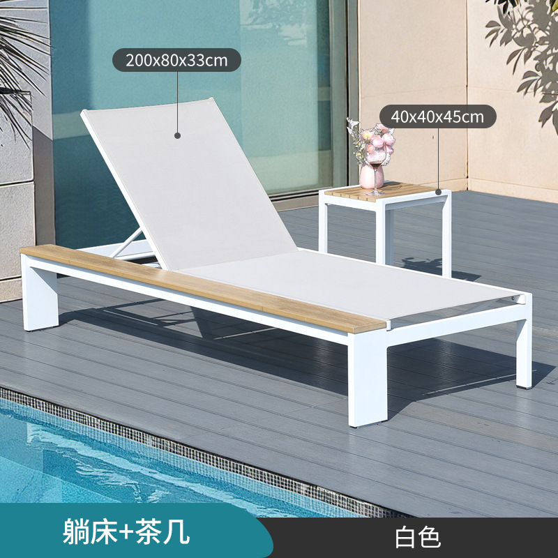 Silla de playa ajustable plegable al aire libre piscina impermeable y protector solar patio ocio al aire libre