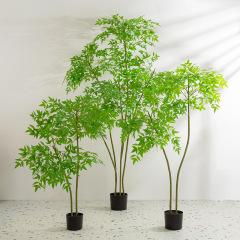 New simulated nandina home decoration fake green plants living room potted ornaments green plant nandina floor-standing bonsai