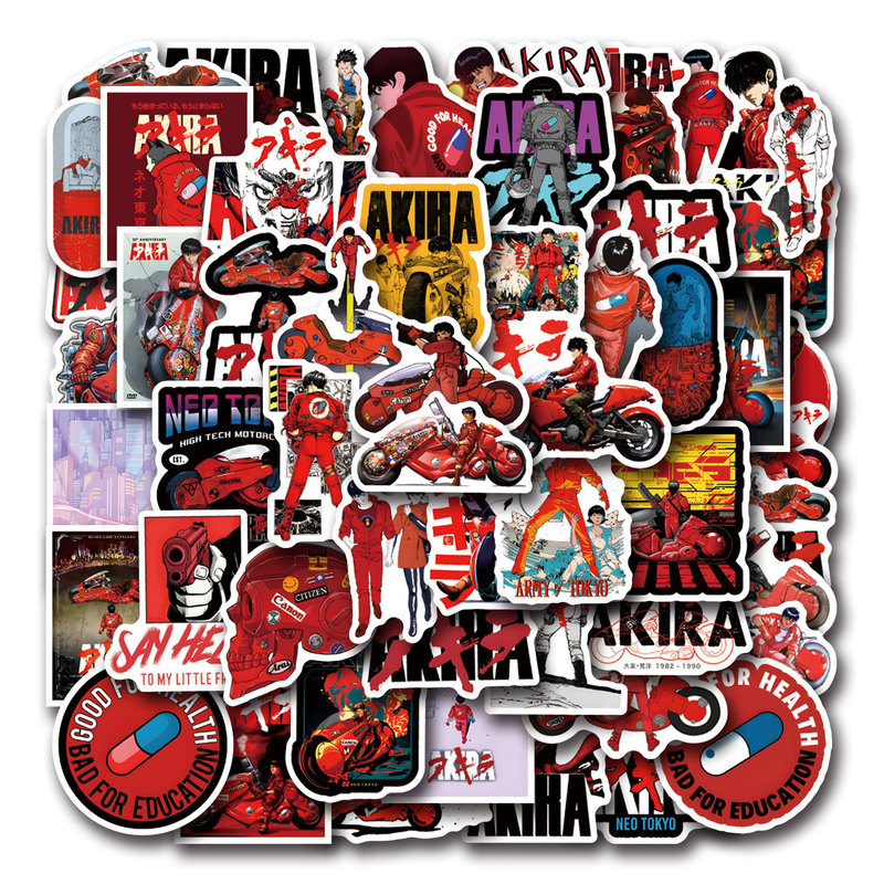 55 Cartoon Akira Akira Stickers to Decorate Hand-Held Stationery, Water Cups, Computer Waterproof Stickers