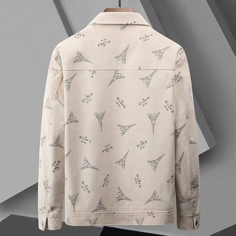 Cord herren frühling herbst, lose kragen, große größe, casual workwear jacke für mittleren alters und junge menschen_voghion.com