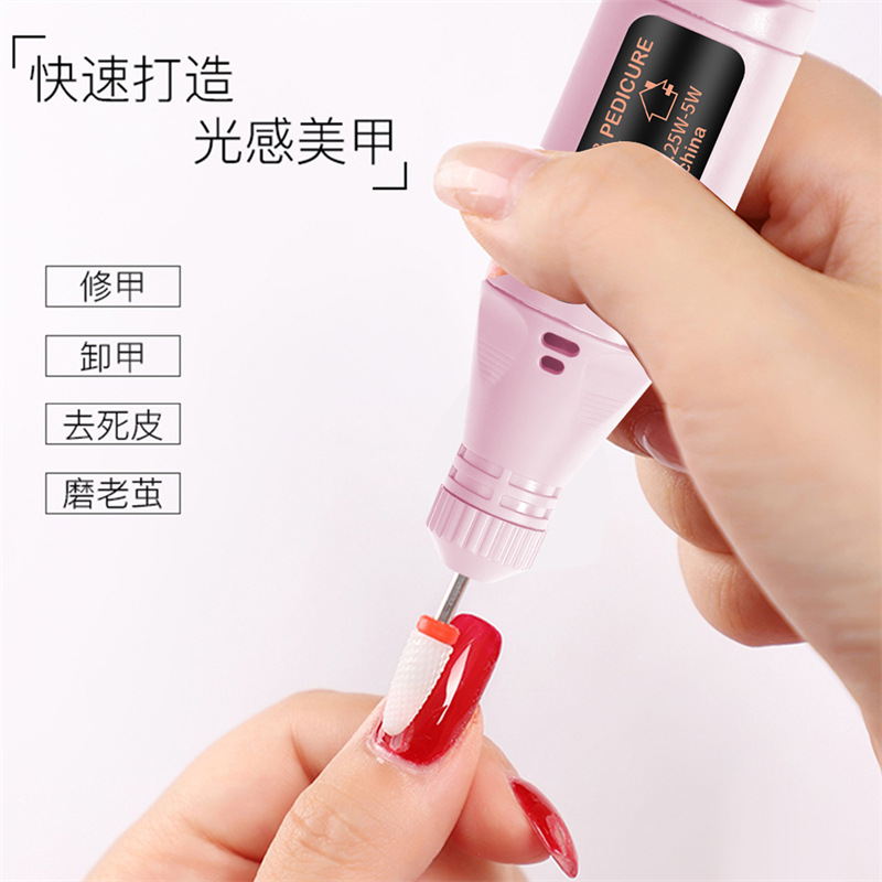 Versión mejorada nueva pluma de uñas máquina de pulir cable USB portátil manicura y uñas máquina de pulir herramientas de uñas ventas directas de la fábrica