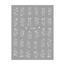 Redanco新款3D平面ins爆款美甲贴纸镂空爱心五角星指甲贴花DH-897
