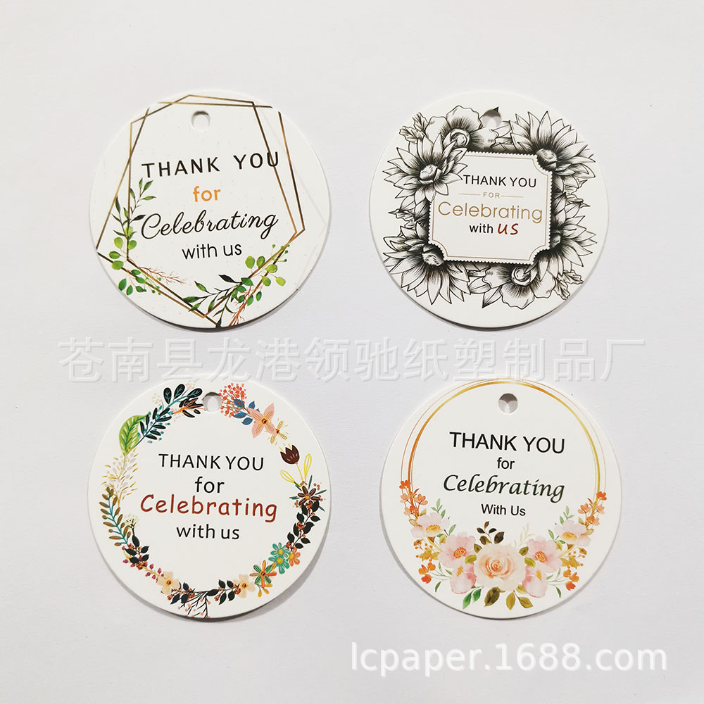 亚马逊热销thank you吊牌牛皮纸卡片派对婚庆邀请卡100pcs30米绳