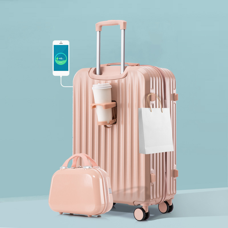 Nueva maleta multifuncional silenciosa rueda universal 22 pulgadas caja de cifrado caja de tirón