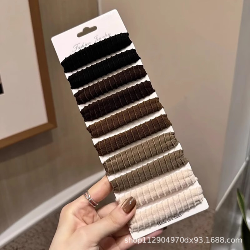 2025 nuevo estilo simple cabello de moda de alta elasticidad correa de correa de cabello multifuncional cubierta de cuero durable cabello bola adornamiento para el cabello