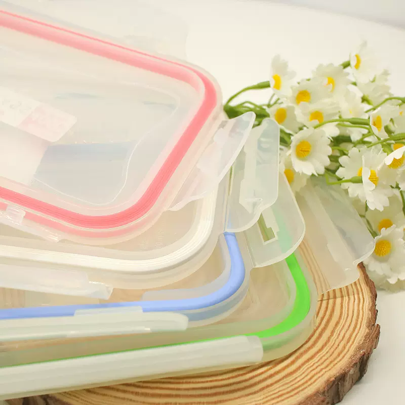 食品级硅胶密封圈，饭盒盖密封圈替换，长方形、圆形胶圈配件